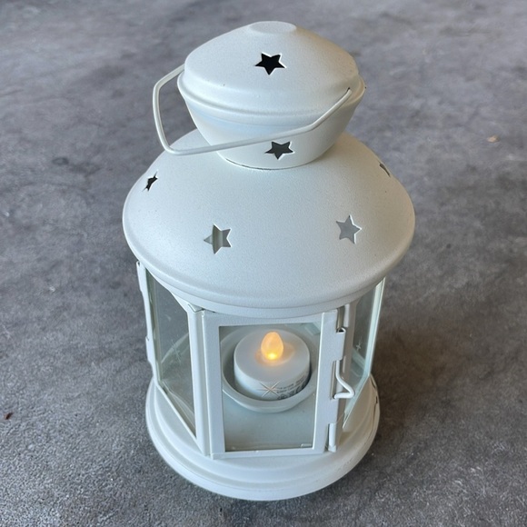 White Star Cutout Metal Lanterns Small - Picture 2 of 3